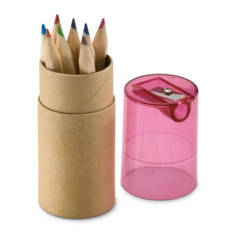 Tube 12 crayons de couleur rouge transparent | sans marquage | non disponible | non disponible | non disponible