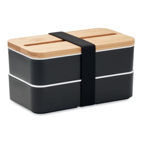 Lunchbox en PP recyclé noir | sans marquage | non disponible | non disponible | non disponible