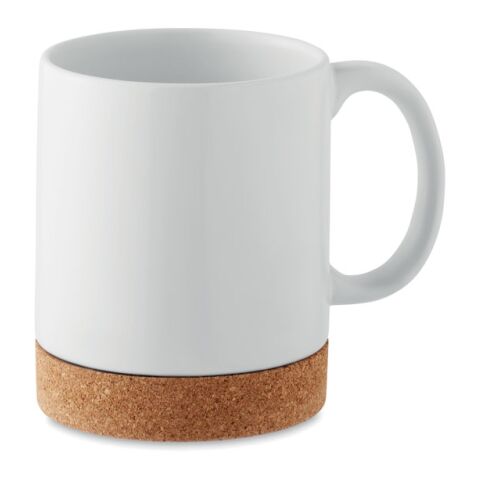 Mug en céramique liège 280 ml blanc | sans marquage | non disponible | non disponible