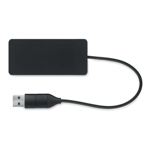 Hub USB 3 ports avec câble 20cm noir | sans marquage | non disponible | non disponible