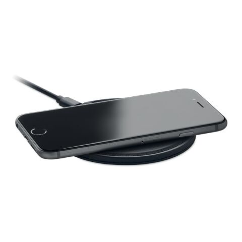 Chargeur sans fil 15W recyclé noir | sans marquage | non disponible | non disponible