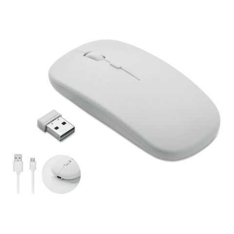 Souris sans fil rechargeable blanc | sans marquage | non disponible | non disponible