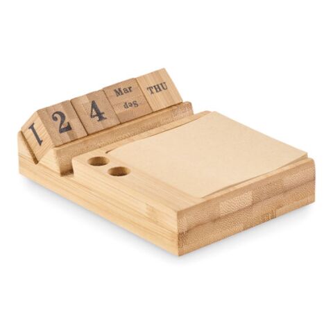 Calendrier de bureau en bambou bois | sans marquage | non disponible | non disponible