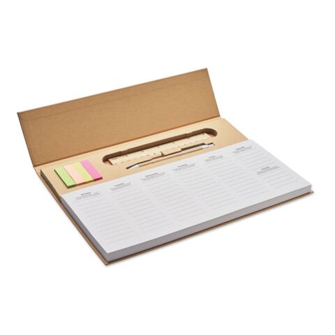 Agenda hebdomadaire de bureau beige | sans marquage | non disponible | non disponible | non disponible