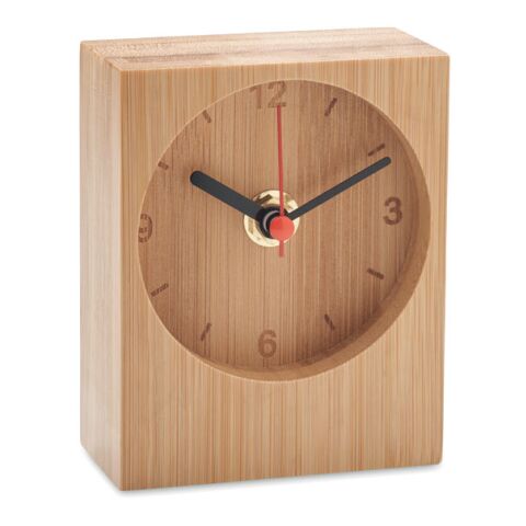 Horloge de table en bambou bois | sans marquage | non disponible | non disponible | non disponible