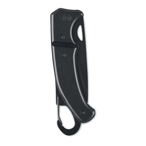 Couteau pliable en aluminium noir | sans marquage | non disponible | non disponible