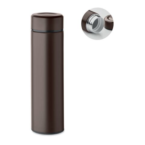 Bouteille à double paroi 420 ml Chocolat | sans marquage | non disponible | non disponible | non disponible