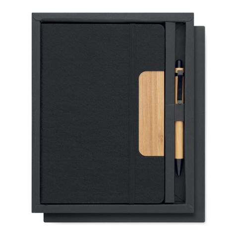 Carnet A5 RPET et stylo noir | sans marquage | non disponible | non disponible | non disponible