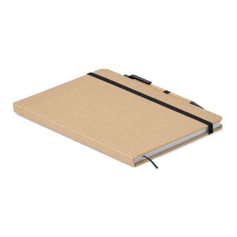 Carnet A5 en carton recyclé noir | sans marquage | non disponible | non disponible