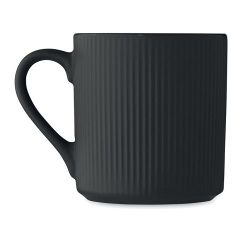 Tasse céramique striée 340 ml noir | sans marquage | non disponible | non disponible
