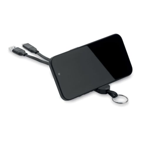 Porte-clés câble 60W en ABS noir | sans marquage | non disponible | non disponible | non disponible