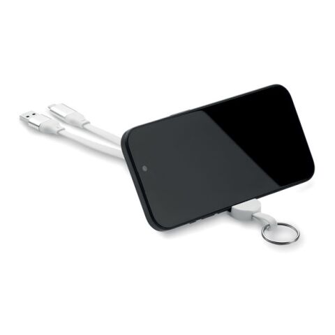 Porte-clés câble 60W en ABS blanc | sans marquage | non disponible | non disponible | non disponible