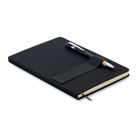 Carnet RPET A5 avec stylo noir | sans marquage | non disponible | non disponible | non disponible