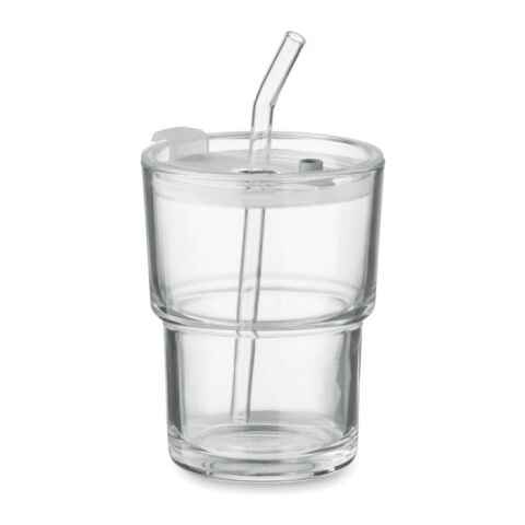 Gobelet verre et paille 400ml transparent | sans marquage | non disponible | non disponible
