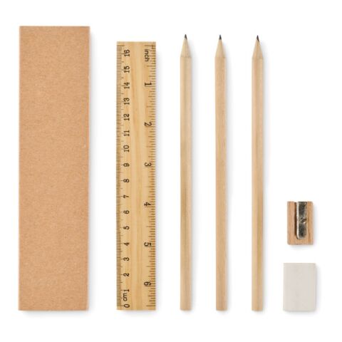 Set d&#039;écriture boîte en papier beige | sans marquage | non disponible | non disponible | non disponible