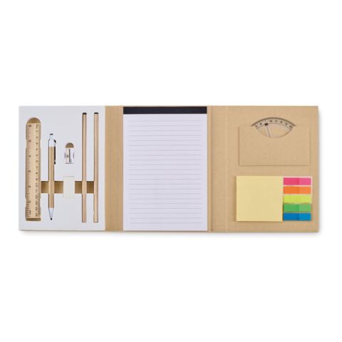 Set de papeterie avec bloc-notes beige | sans marquage | non disponible | non disponible | non disponible