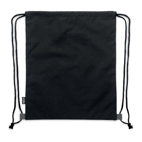 Sac à cordon en PU RPET 2 tons noir | sans marquage | non disponible | non disponible | non disponible