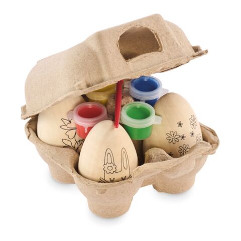 Set de peinture d&#039;oeufs en bois bois | sans marquage | non disponible | non disponible | non disponible