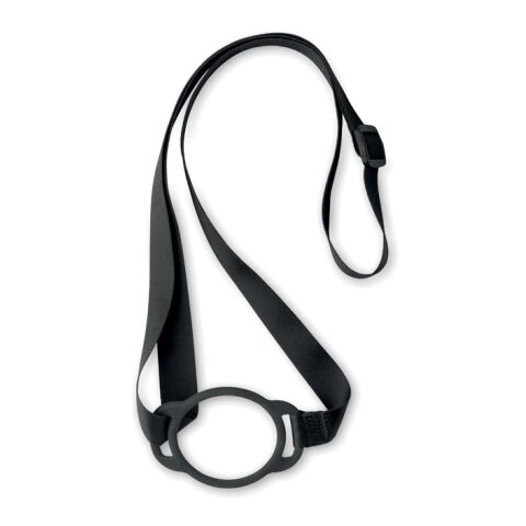 Lanyard porte-gobelet 6cm noir | sans marquage | non disponible | non disponible | non disponible