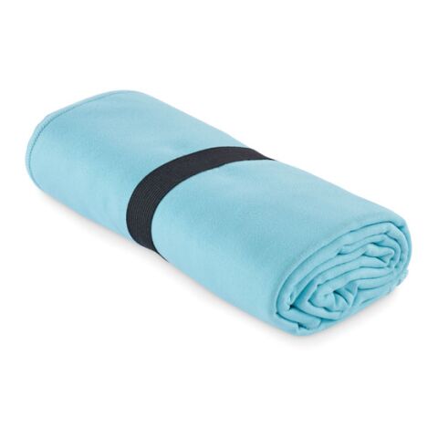Serviette microfibre double face turquoise