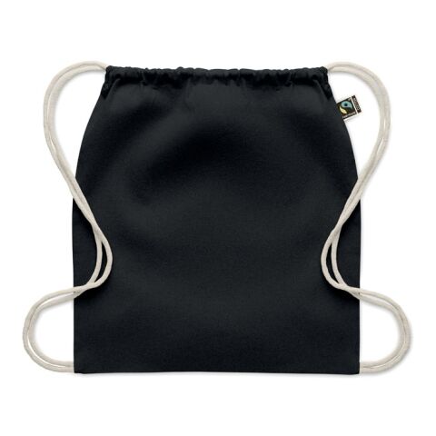 Sac à cordon Fairtrade 180gr noir | sans marquage | non disponible | non disponible | non disponible
