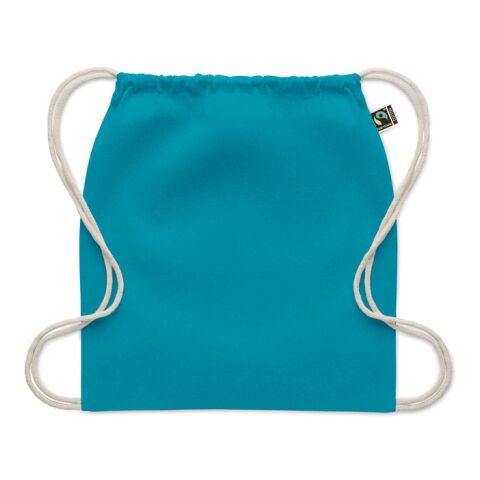 Sac à cordon Fairtrade 180gr turquoise | sans marquage | non disponible | non disponible | non disponible