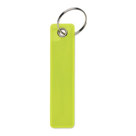 Porte-clés réfléchissant PVC jaune fluo | sans marquage | non disponible | non disponible