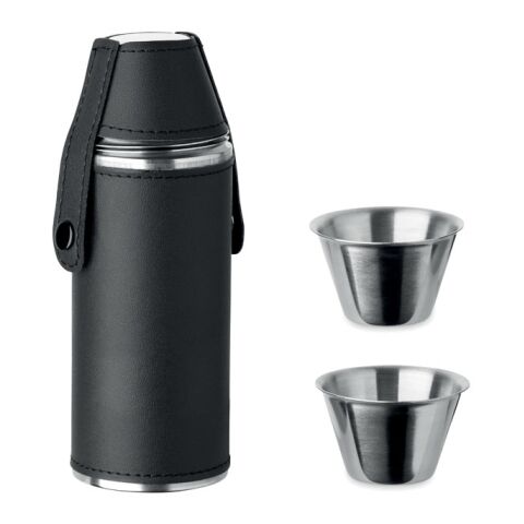 Bouteille avec gobelets noir | sans marquage | non disponible | non disponible