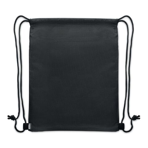 Sac à cordon en 600D RPET noir | sans marquage | non disponible | non disponible | non disponible