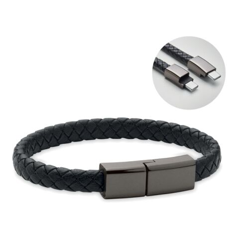 Câble bracelet tressé type C noir | sans marquage | non disponible | non disponible