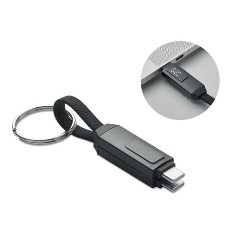 Porte-clés et câble de charge noir | sans marquage | non disponible | non disponible