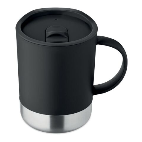 Mug simple paroi 300ml noir | sans marquage | non disponible | non disponible