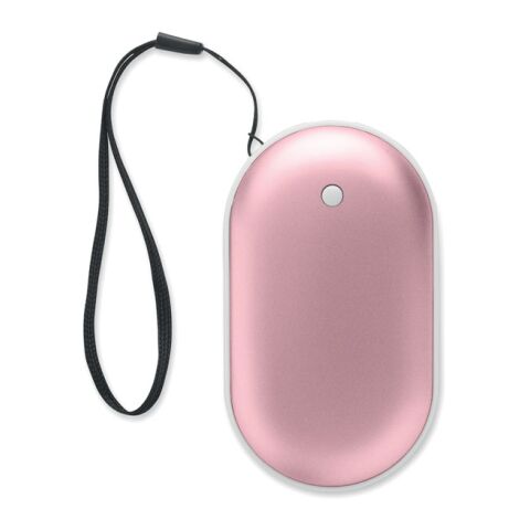 Chauffe-main électrique en alu rose