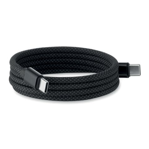 Câble magnétique en RPET noir | sans marquage | non disponible | non disponible