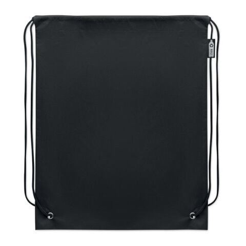 Sac à cordon RPET non tissé noir | sans marquage | non disponible | non disponible | non disponible