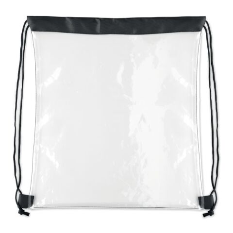 Sac à cordon transparent noir | sans marquage | non disponible | non disponible