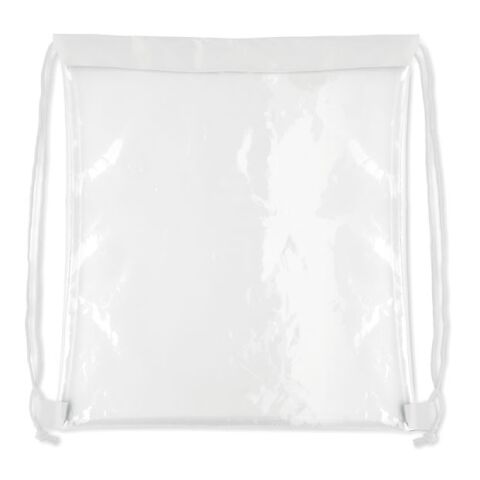 Sac à cordon transparent blanc | sans marquage | non disponible | non disponible