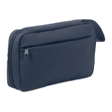 Trousse de toilette 600D RPET Marine foncé | sans marquage | non disponible | non disponible | non disponible