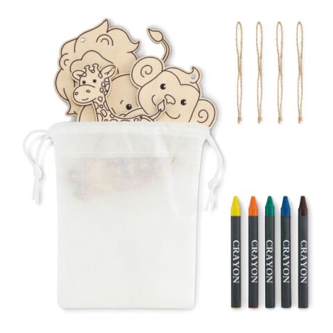 Suspensions à colorier en bois blanc | sans marquage | non disponible | non disponible | non disponible