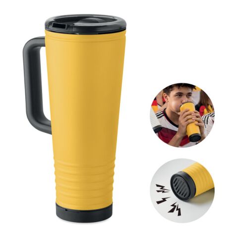 Gobelet à double paroi de 700ml jaune | sans marquage | non disponible | non disponible | non disponible