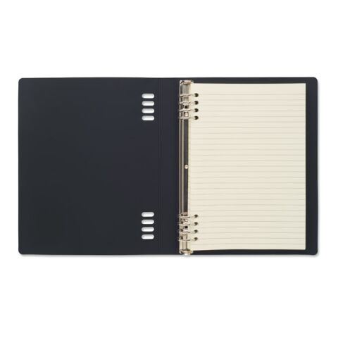 Cahier A5 rechargeable en PU noir