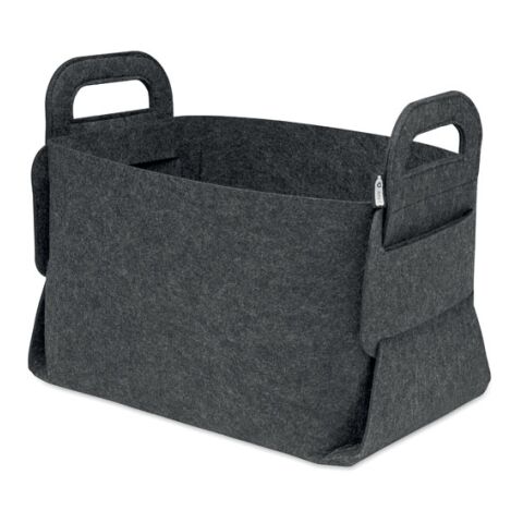 Panier pliable en feutre RPET gris foncé