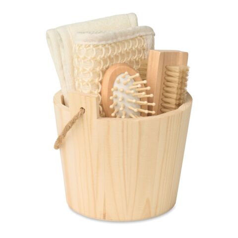 Coffret de bain baquet en bois bois