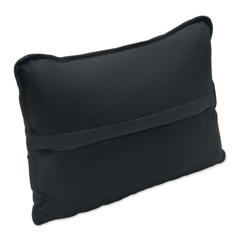 Coussin en tissu suédé noir