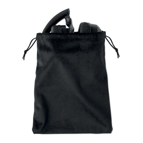 Casque pliable et pochette noir
