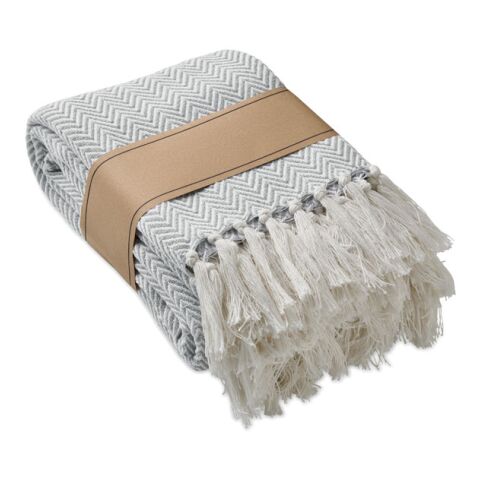 Couverture en polycoton beige
