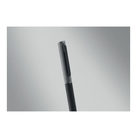 Stylo bille twist en alu recyclé noir