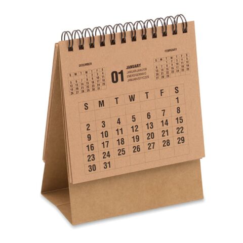 Calendrier de bureau de 4 ans beige