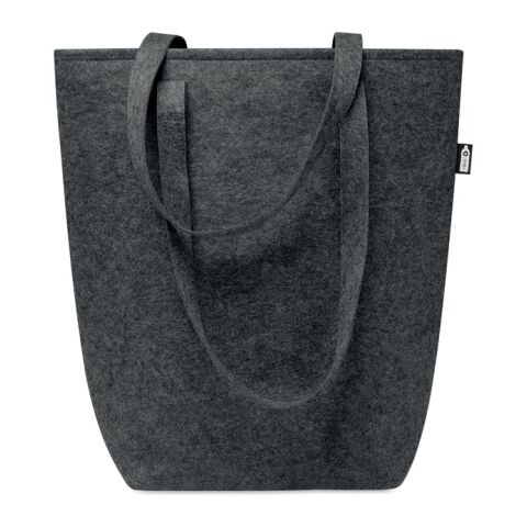 Sac shopping en feutre RPET gris foncé | sans marquage | non disponible | non disponible | non disponible