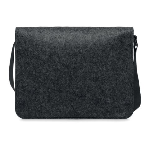 Sac messager en feutre RPET gris foncé | sans marquage | non disponible | non disponible | non disponible